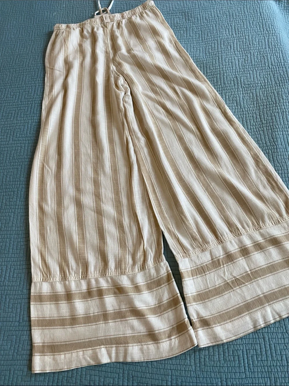 Divided Cream & Tan Striped Pajama Pants